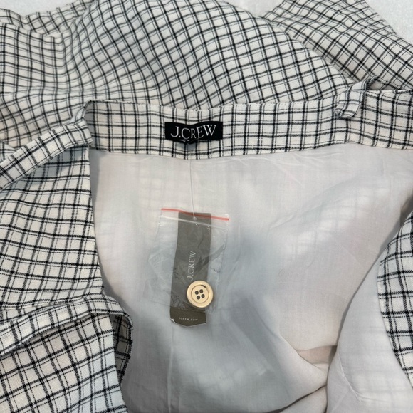 J Crew Claudia dress in plaid linen size L - Picture 7 of 10